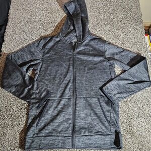 Under Armour ColdGear Kids Boys YXL Full Zip Hoodie Gray Space Dye Sweatshirt